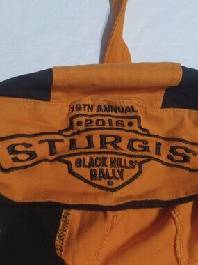 Lorimco 2016 Sturgis Motorcycle Rally Durag 76th Annual Black/Orange